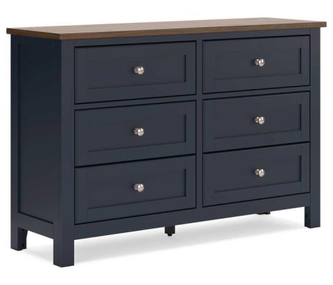 Landocken - Brown / Blue - Dresser, 54.13" Wide