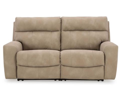 Next-Gen Durapella - Sand - 2-Piece Power Reclining Sectional Loveseat, 77"