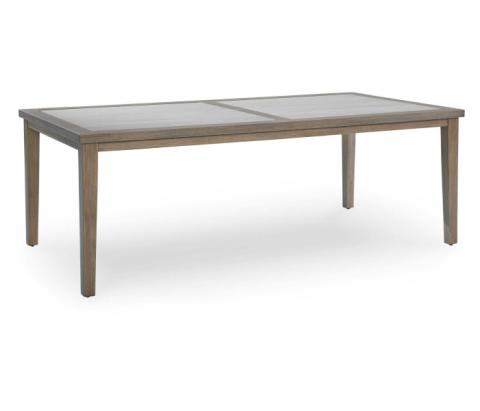 Rainier Ranch - Brown / Beige - Rectangle Dining Table With Umbrella Option, 42"