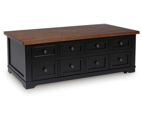 Wildenauer - Brown / Black - Lift Top Cocktail Table, 52"
