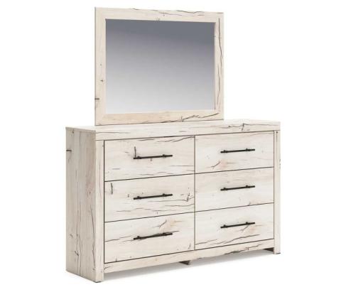Lawroy - Light Natural - Dresser And Mirror, 58.7" Wide