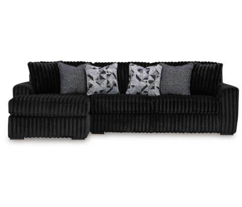 Midnight-Madness - Onyx - 2-Piece Sectional Sofa With Laf Corner Chaise, 120"