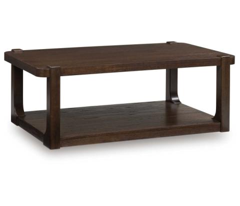 Breckington - Dark Brown - Rectangle Cocktail Table, 50.13"