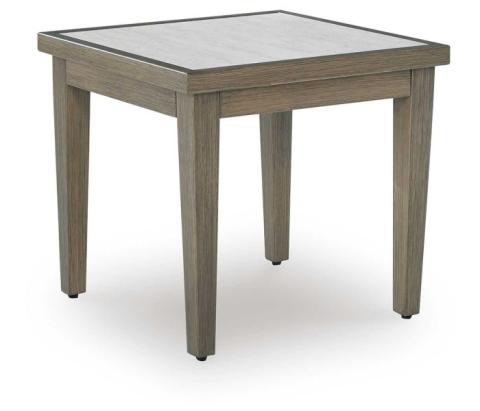 Rainier Ranch - Brown / Beige - Square End Table, 23.75"