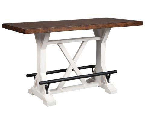 Valebeck - White / Brown - Rectangular Dining Room Counter Table, 60"