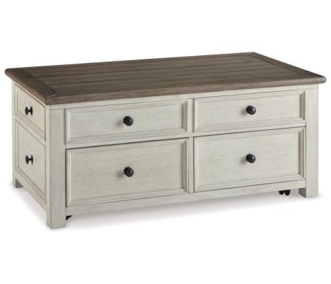 Bolanburg - White / Brown / Beige - Lift Top Cocktail Table, 46"