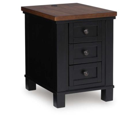 Wildenauer - Brown / Black - Chair Side End Table, 18"