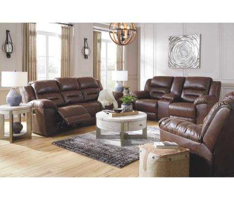 Stoneland - Chocolate - 3 Pc. - Reclining Sofa, Loveseat, Rocker Recliner