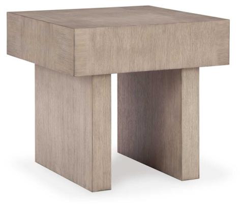 Jorlaina - Light Grayish Brown - Square End Table, 26"