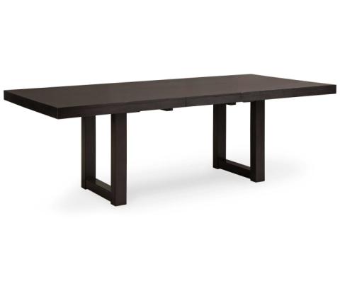 Neymorton - Dark Grayish Brown - Rectangular Dining Room Butterfly Extension Table, 40"