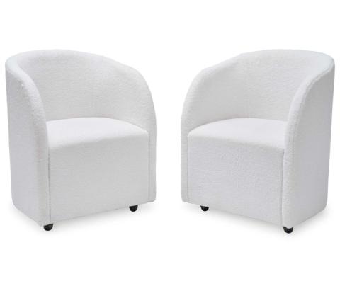 Rowanbeck - Ivory - Dining Upholstered Arm Chair (Set of 2)