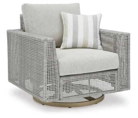 Seton Creek - Gray - Swivel Lounge With Cushion