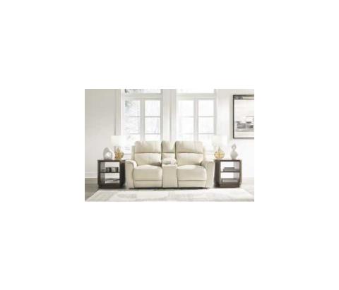 Dahlmoore - Almond - Dbl Power Reclining Loveseat With Console