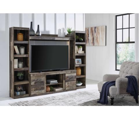 Derekson - Multi Gray - 4-Piece Entertainment Center