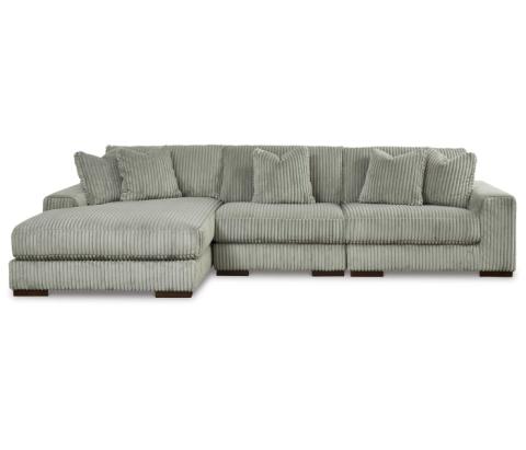 Lindyn - Fog - 3-Piece Sectional With Laf Corner Chaise, 138"