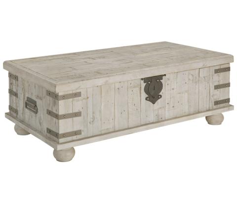 Carynhurst - White Wash Gray - Lift Top Cocktail Table, 52"