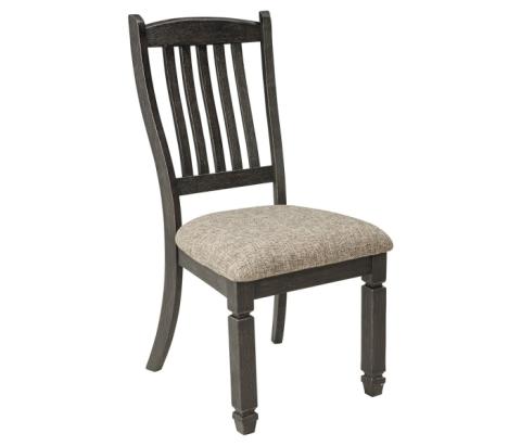 Tyler Creek - Black / Grayish Brown - Dining UPH Side Chair (Set of 2) - Slatback