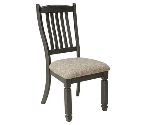 Tyler Creek - Black / Grayish Brown - Dining UPH Side Chair (Set of 2) - Slatback