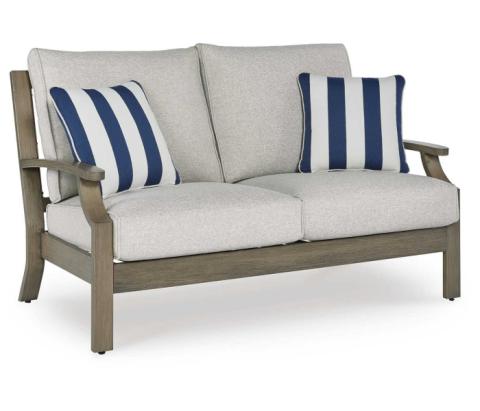 Rainier Ranch - Brown / Beige - Loveseat With Cushion
