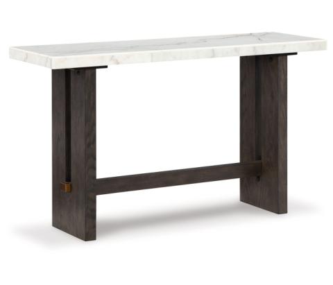 Burkhaus - White / Dark Brown - Sofa Table, 52"