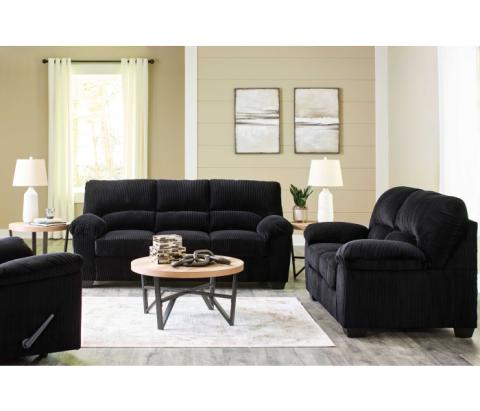 Simplejoy - Onyx - 3 Pc. - Sofa, Loveseat, Rocker Recliner