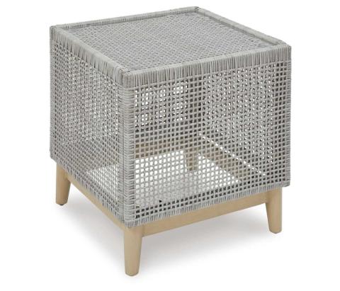 Seton Creek - Gray - Square End Table, 21.63"