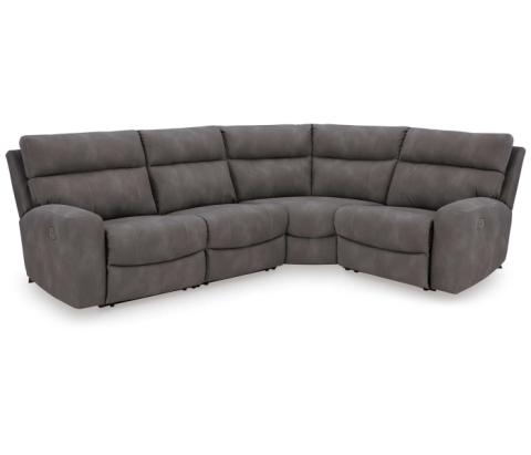 Next-Gen Durapella - Slate - 4-Piece Power Reclining Sectional, 105.5"