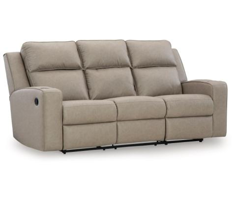 Lavenhorne - Pebble - Rec Sofa W/Drop Down Table, 87"