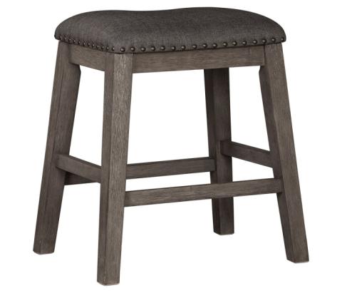 Caitbrook - Gray - Upholstered Stool (Set of 2)