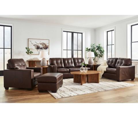 Santorine - Dark Brown - 4 Pc. - Sofa, Loveseat, Chair, Ottoman