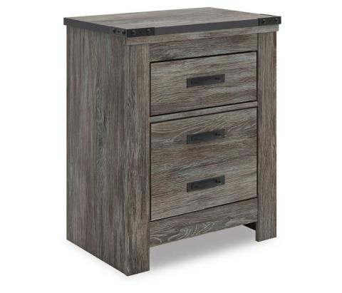 Frandern - Gray - Two Drawer Night Stand