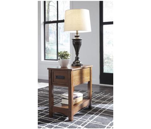 Breegin - Brown - Chair Side End Table - 1 Drawer, 13"
