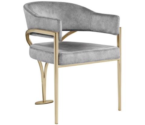 553grey-c - Cozyliving Furniture  - Madelyn - Fabric Dining Chair (Set of 2) - Gray