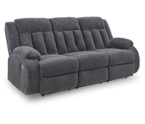 Observation - Steel - Reclining Power Sofa With Drop Down Table, 85"