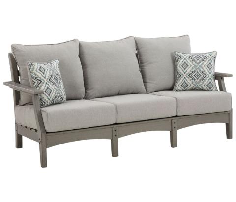 Visola - Gray - Sofa with Cushion, 79.75"