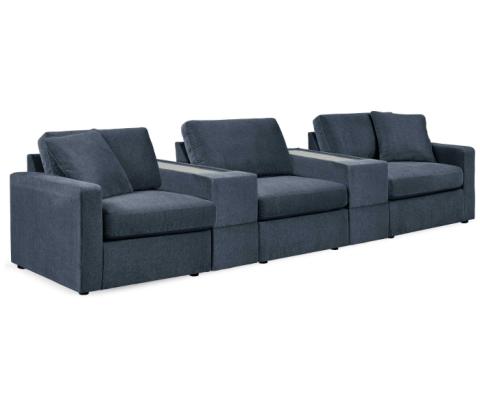 Cozymax - Ink - 5-Piece Sectional With 2 Storage Consoles, 142"