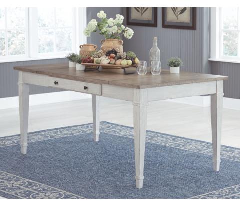 Skempton - White - RECT DRM Table w/Storage, 36"