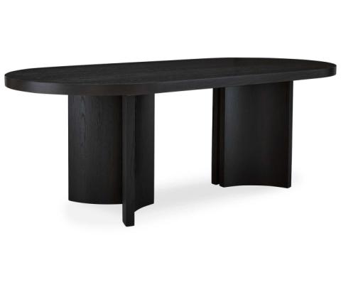 Rowanbeck - Black - Oval Dining Room Table, 42"