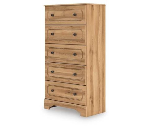 Aleaport - Warm Brown - Five Drawer Chest, 55.71" Tall