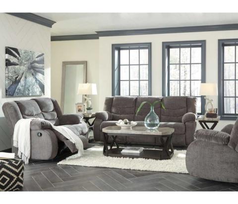 Tulen - Gray - 3 Pc. - Reclining Sofa, Loveseat, Rocker Recliner