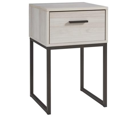 Socalle - Light Natural - One Drawer Night Stand - Vinyl-Wrapped
