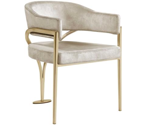 553stone-c - Cozyliving Furniture  - Madelyn - Fabric Dining Chair (Set of 2) - Stone