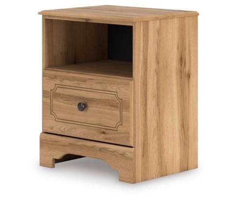 Aleaport - Warm Brown - One Drawer Night Stand