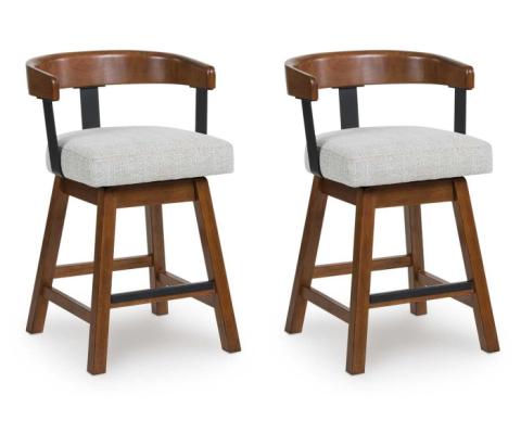 D594-224 - Cozyliving Furniture  - Ralene Upholstered Swivel Barstool (Set of 2)