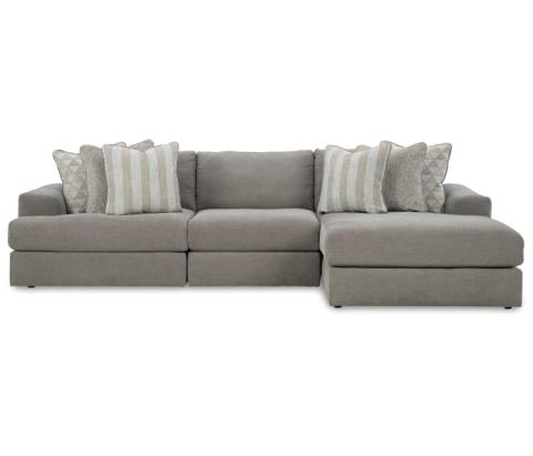 Avaliyah - Ash - 3-Piece Sectional With Raf Corner Chaise, 126.5"