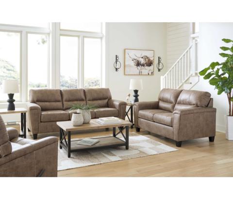 Navi - Fossil - 3 Pc. - Sofa, Loveseat, Rocker Recliner