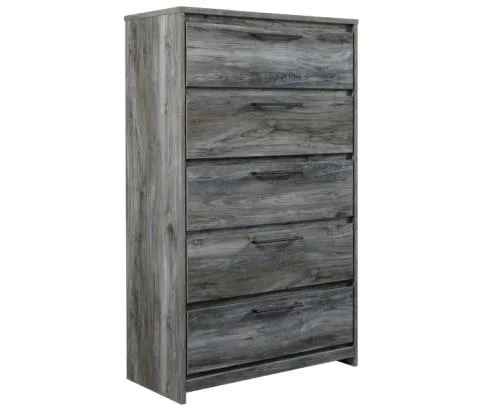 Baystorm - Gray - Five Drawer Chest, 51.06" Tall