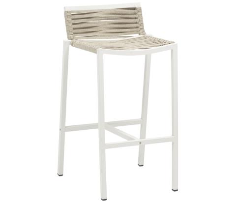 Maldives - Rope Outdoor Patio Bar Stool (Set of 2) - Cream