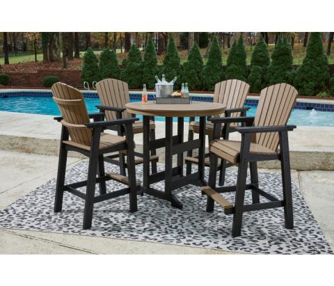 Fairen Trail - Black / Driftwood - 5 Pc. - Dining Set with 4 Chairs