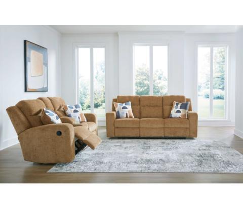 Kanlow - Honey - 2 Pc. - Reclining Sofa, Reclining Loveseat With Console